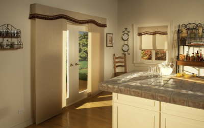 Kitchen Panel with decorative valance